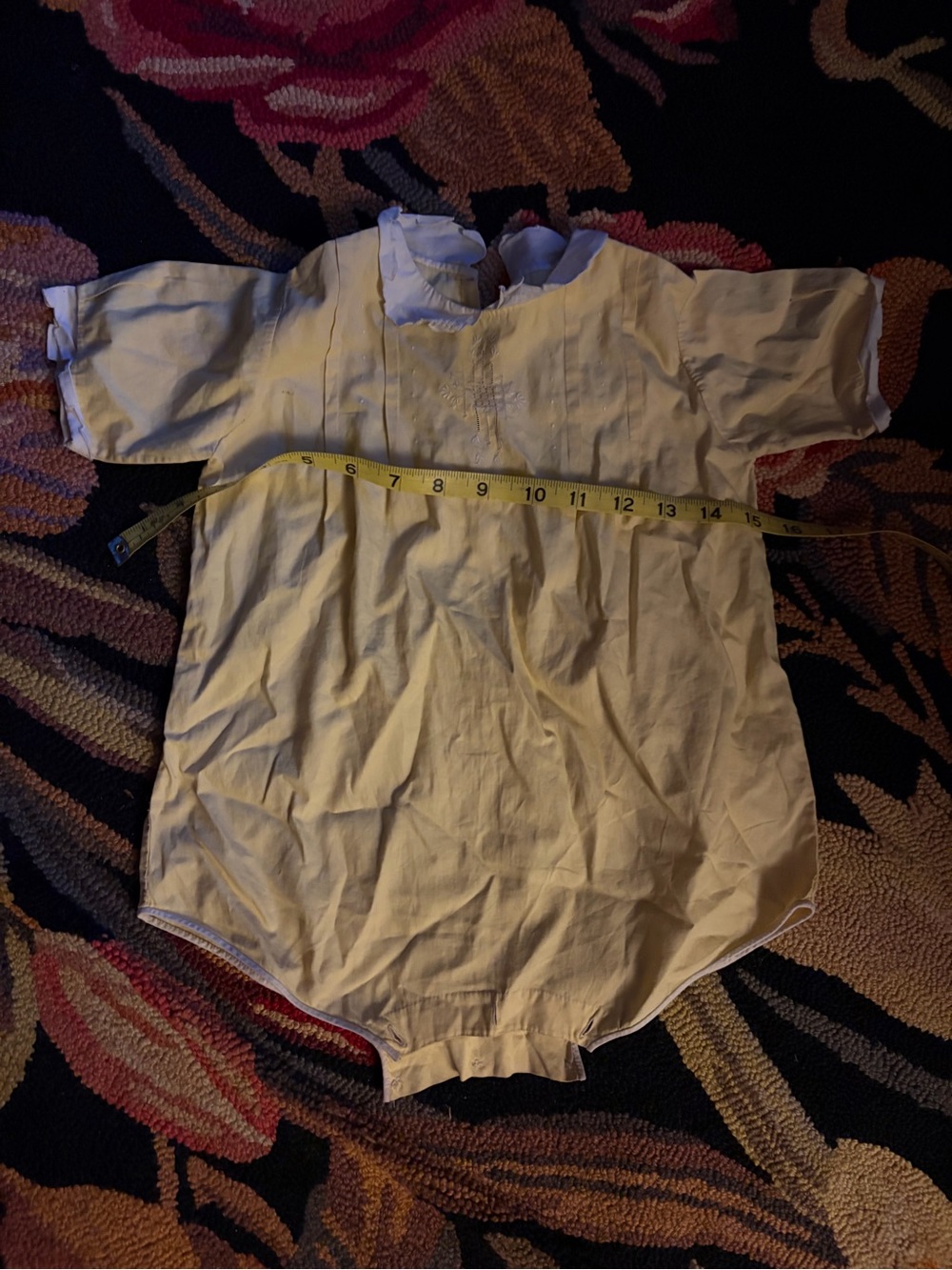 1950’s Vintage yellow Baby Romper with Peter Pan Collar